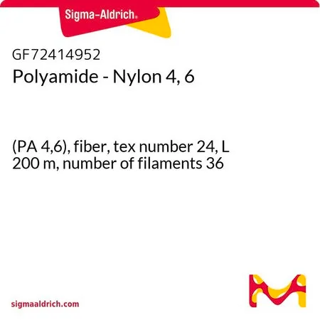 Sigma-Aldrich Polyamide - Nylon 4, 6，(PA 4，6），纤维，特数24，长200米，长丝数36