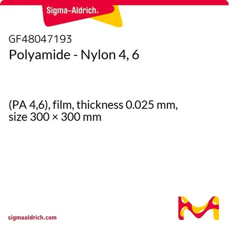 Sigma-Aldrich Polyamide - Nylon 4, 6，(PA 4，6），薄膜，厚度0.025 mm，尺寸300 × 300 mm