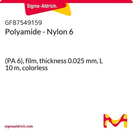 Sigma-Aldrich Polyamide - Nylon 6，(PA 6），薄膜，厚度0.025 mm，L 10 m，无色