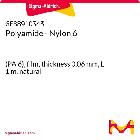 Sigma-Aldrich Polyamide - Nylon 6，(PA 6），薄膜，厚度0.06毫米，长1米，自然