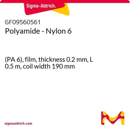 Sigma-Aldrich Polyamide - Nylon 6，(PA 6），薄膜，厚度0.2 mm，长度0.5 m，卷宽190 mm