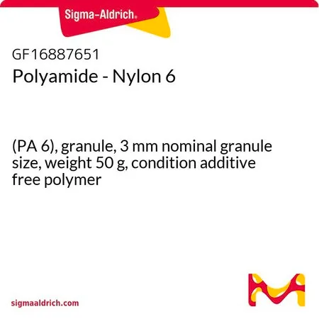 Sigma-Aldrich Polyamide - Nylon 6，(PA 6），颗粒，3 mm标称颗粒尺寸，重量50 g，条件无添加剂的聚合物