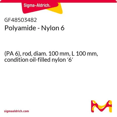 Sigma-Aldrich Polyamide - Nylon 6，(PA 6），杆，直径100 mm，长度100 mm，条件充油尼龙"6"