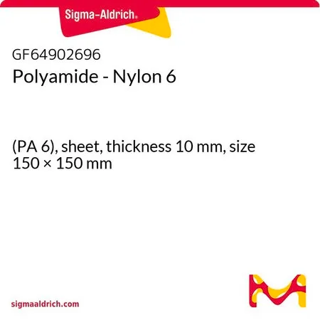 Sigma-Aldrich Polyamide - Nylon 6，(PA 6）、板材，厚度10 mm，尺寸150 × 150 mm