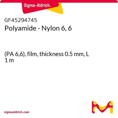 Sigma-Aldrich Polyamide - Nylon 6, 6，(PA 6，6），薄膜，厚度0.5 mm，L 1 m