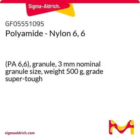 Sigma-Aldrich Polyamide - Nylon 6, 6，(PA 6，6），颗粒，3 mm标称粒度，重量500 g，超韧等级