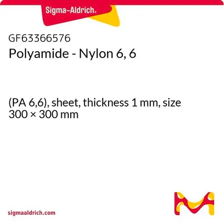 Sigma-Aldrich Polyamide - Nylon 6, 6，(PA 6，6），薄板，厚度1 mm，尺寸300 × 300 mm