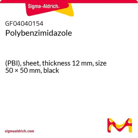Sigma-Aldrich 聚苯并咪唑，(PBI)，薄板，厚度12 mm，尺寸50 × 50 mm，黑色