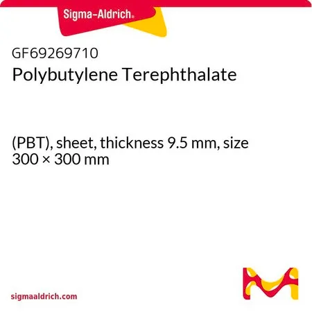 Sigma-Aldrich Polybutylene Terephthalate，(PBT)，板材，厚度9.5 mm，尺寸300 × 300 mm