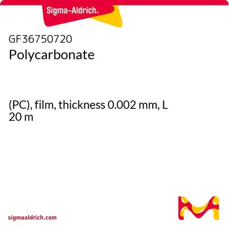 Sigma-Aldrich 聚碳酸酯，(PC)，薄膜，厚度0.002 mm，长度20 m