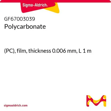 Sigma-Aldrich 聚碳酸酯，(PC)，薄膜，厚度0.006 mm，L 1 m