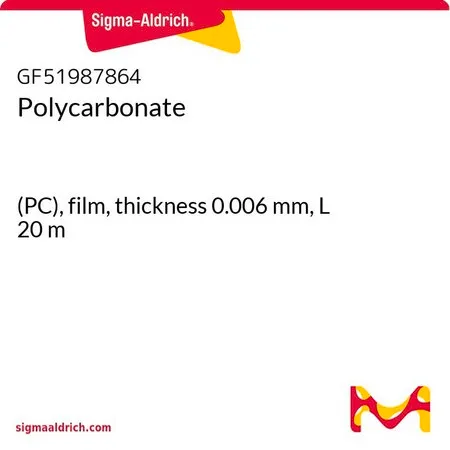Sigma-Aldrich 聚碳酸酯，(PC)，薄膜，厚度0.006 mm，长度20 m