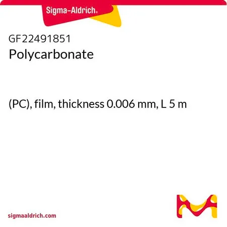 Sigma-Aldrich 聚碳酸酯，(PC)，薄膜，厚度0.006 mm，长度5 m
