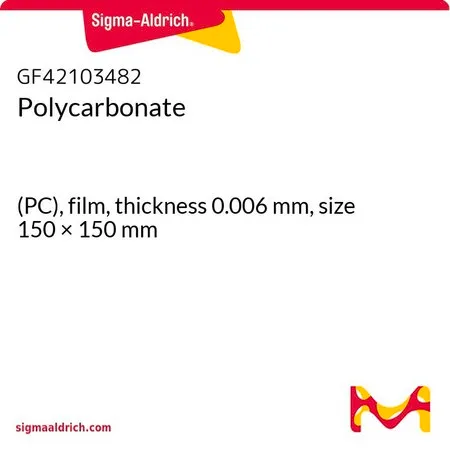 Sigma-Aldrich 聚碳酸酯，(PC)，薄膜，厚度0.006 mm，尺寸150 × 150 mm