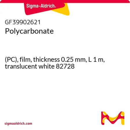 Sigma-Aldrich 聚碳酸酯，(PC)，薄膜，厚度0.25 mm，长1 m，半透明白色82728