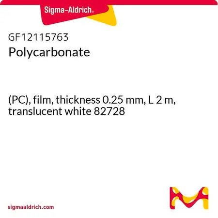 Sigma-Aldrich 聚碳酸酯，(PC)，薄膜，厚度0.25 mm，长2 m，半透明白色82728
