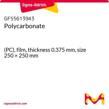 Sigma-Aldrich 聚碳酸酯，(PC)，薄膜，厚度0.375 mm，尺寸250 × 250 mm