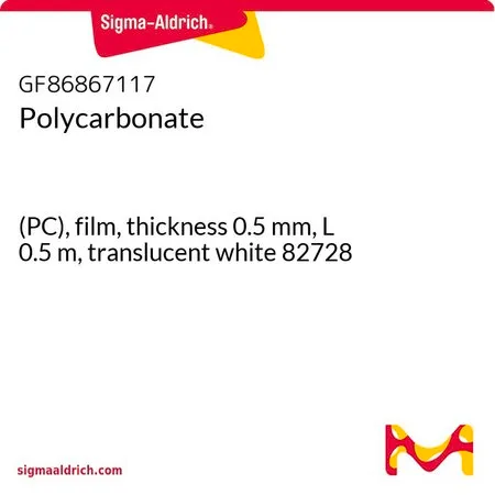 Sigma-Aldrich 聚碳酸酯，(PC)，薄膜，厚度0.5 mm，长0.5 m，半透明白色82728
