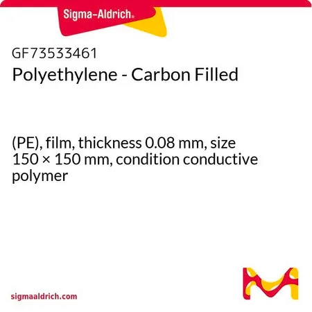 Sigma-Aldrich Polyethylene - Carbon Filled，(PE)，薄膜，厚度0.08 mm，尺寸150 × 150 mm，条件导电聚合物