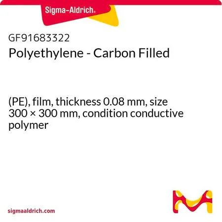 Sigma-Aldrich Polyethylene - Carbon Filled，(PE)，薄膜，厚度0.08 mm，尺寸300 × 300 mm，条件导电聚合物