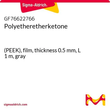 Sigma-Aldrich Polyetheretherketone，（PEEK），薄膜，厚度0.5 mm，长度1 m，灰色