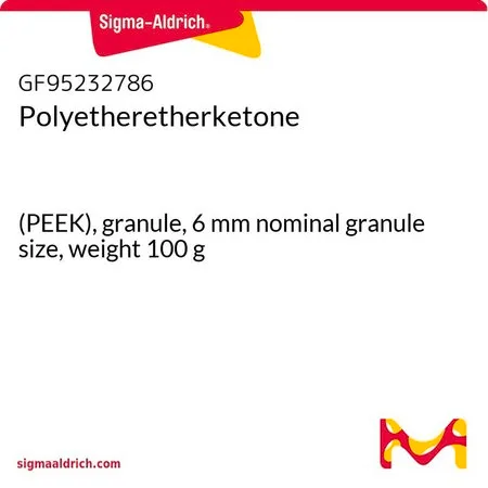 Sigma-Aldrich Polyetheretherketone，（PEEK），颗粒，6 mm标称粒度，重量100 g