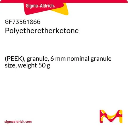 Sigma-Aldrich Polyetheretherketone，（PEEK），颗粒，6 mm标称粒度，重量50 g