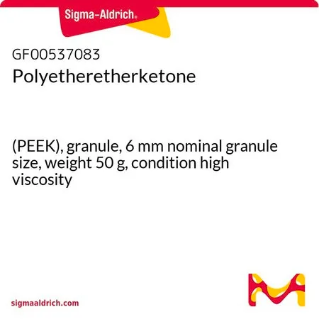 Sigma-Aldrich Polyetheretherketone，（PEEK），颗粒，6 mm标称粒度，重量50 g，条件高粘度