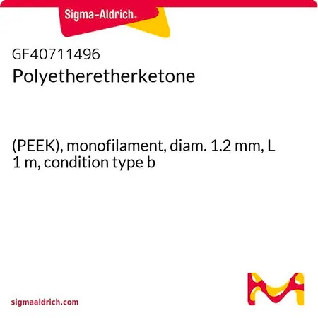 Sigma-Aldrich Polyetheretherketone，（PEEK），单丝，直径1.2 mm，长度1 m，条件类型B