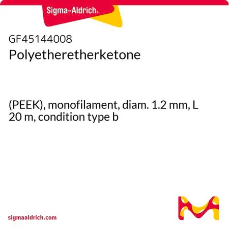 Sigma-Aldrich Polyetheretherketone，（PEEK），单丝，直径1.2 mm，长度20 m，条件类型B