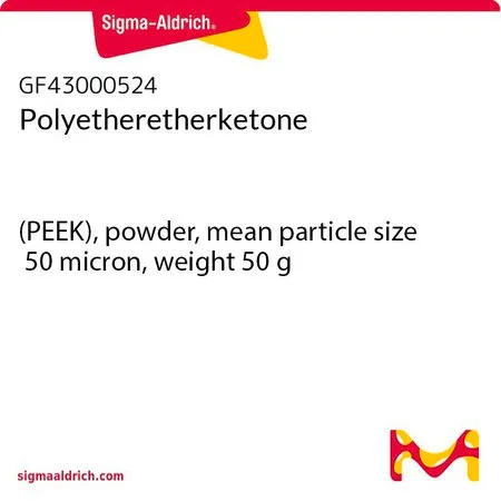 Sigma-Aldrich Polyetheretherketone，（PEEK），粉末，平均粒度50微米，重量50 g