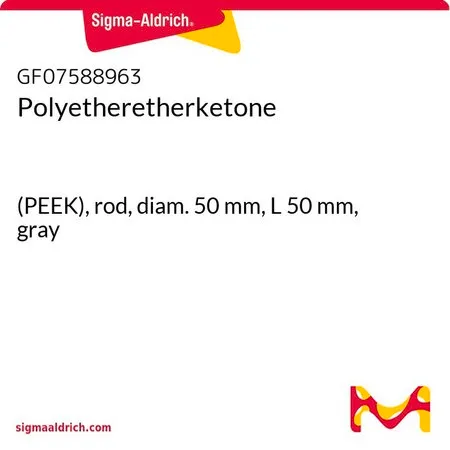 Sigma-Aldrich Polyetheretherketone，（PEEK），棒，直径50 mm，长度50 mm，灰色