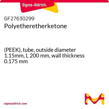 Sigma-Aldrich Polyetheretherketone，（PEEK），管，外径1.15mm，长度200 mm，壁厚0.175 mm