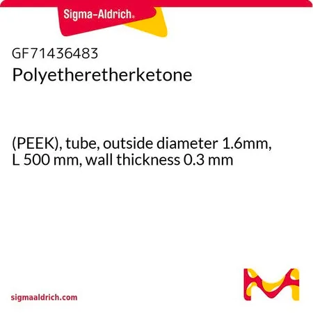 Sigma-Aldrich Polyetheretherketone，（PEEK），管，外径1.6mm，长度500 mm，壁厚0.3 mm