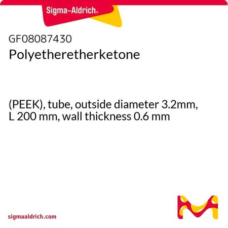Sigma-Aldrich Polyetheretherketone，（PEEK），管，外径3.2mm，长度200 mm，壁厚0.6 mm
