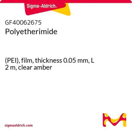 Sigma-Aldrich 聚醚酰亚胺，(PEI)，薄膜，厚度0.05 mm，L² m，透明琥珀色