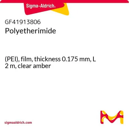 Sigma-Aldrich 聚醚酰亚胺，(PEI)，薄膜，厚度0.175 mm，L² m，透明琥珀色