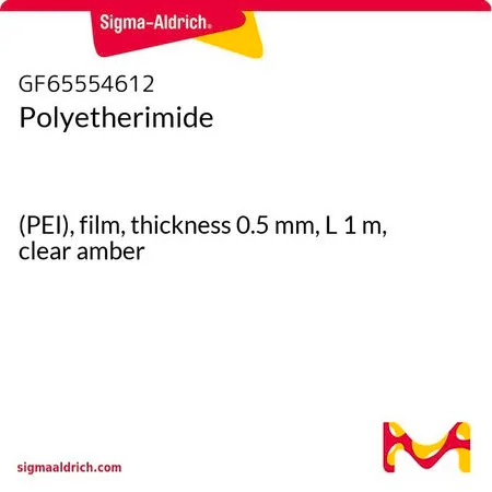 Sigma-Aldrich 聚醚酰亚胺，(PEI)，薄膜，厚度0.5 mm，L 1 m，透明琥珀色