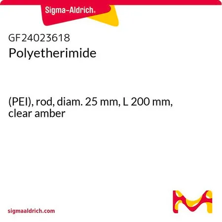 Sigma-Aldrich 聚醚酰亚胺，(PEI)，杆，直径25 mm，长度200 mm，透明琥珀色