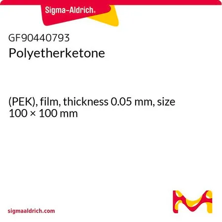 Sigma-Aldrich Polyetherketone，(PEK)，薄膜，厚度0.05 mm，尺寸100 × 100 mm