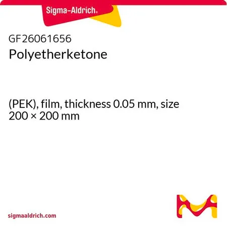 Sigma-Aldrich Polyetherketone，(PEK)，薄膜，厚度0.05 mm，尺寸200 × 200 mm