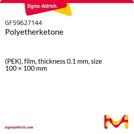 Sigma-Aldrich Polyetherketone，(PEK)，薄膜，厚度0.1 mm，尺寸100 × 100 mm