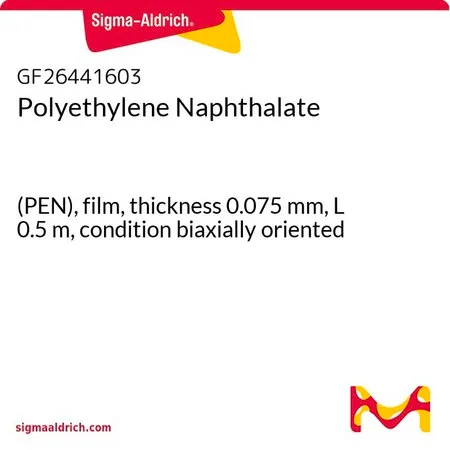 Sigma-Aldrich Polyethylene Naphthalate，(PEN)薄膜，厚度0.075 mm，长度0.5 m，双轴取向条件