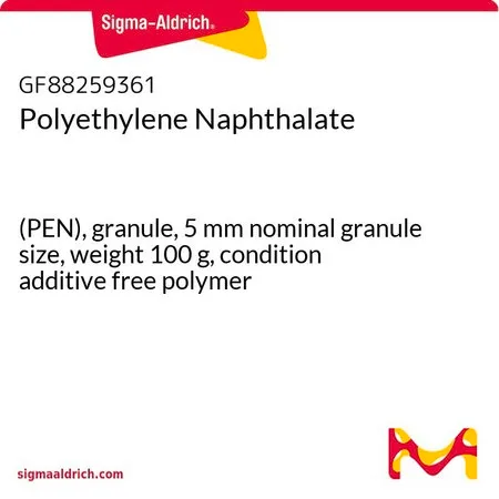 Sigma-Aldrich Polyethylene Naphthalate，(PEN)，颗粒，5 mm标称粒度，重量100 g，条件无添加剂聚合物