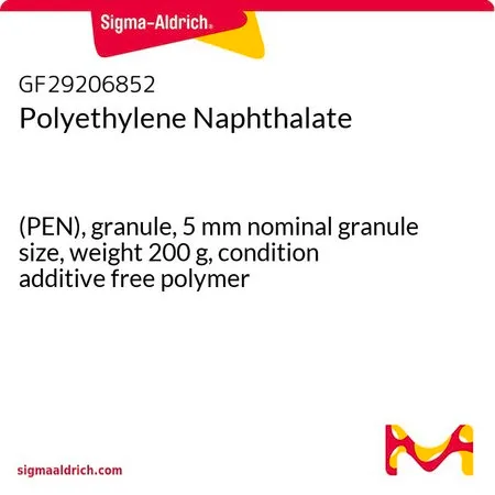 Sigma-Aldrich Polyethylene Naphthalate，(PEN)颗粒，5 mm标称粒度，重量200 g，条件无添加剂聚合物