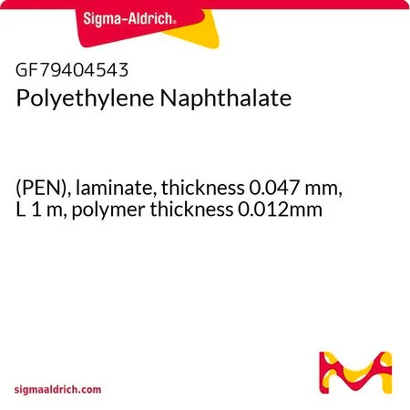 Sigma-Aldrich Polyethylene Naphthalate，(PEN)层压板，厚度0.047 mm，L 1 m，聚合物厚度0.012 mm