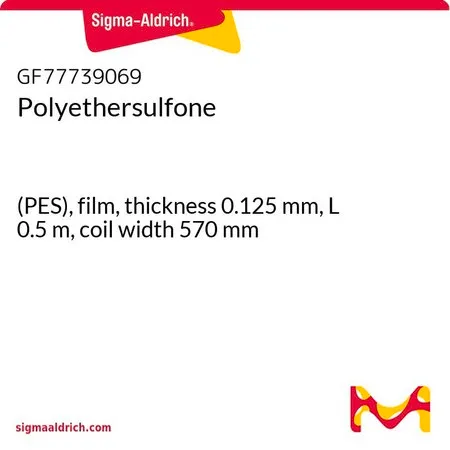 Sigma-Aldrich Polyethersulfone，(PES)，薄膜，厚度0.125 mm，长度0.5 m，卷宽570 mm