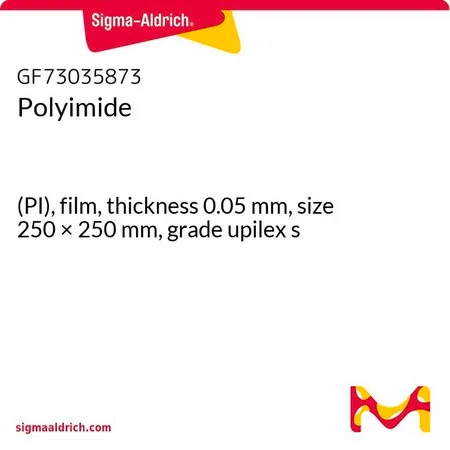 Sigma-Aldrich Polyimide，(PI)，薄膜，厚度0.05 mm，尺寸250 × 250 mm，upilex s级