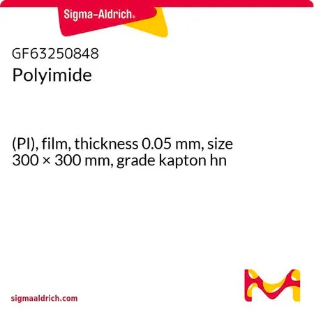 Sigma-Aldrich Polyimide，(PI)，薄膜，厚度0.05 mm，尺寸300 × 300 mm，等级kapton hn