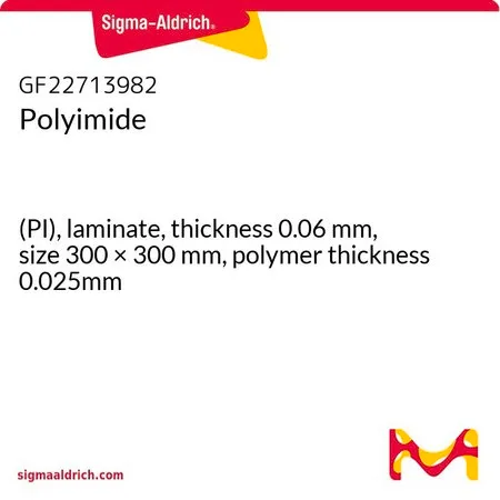 Sigma-Aldrich Polyimide，(PI)层压板，厚度0.06 mm，尺寸300 × 300 mm，聚合物厚度0.025mm